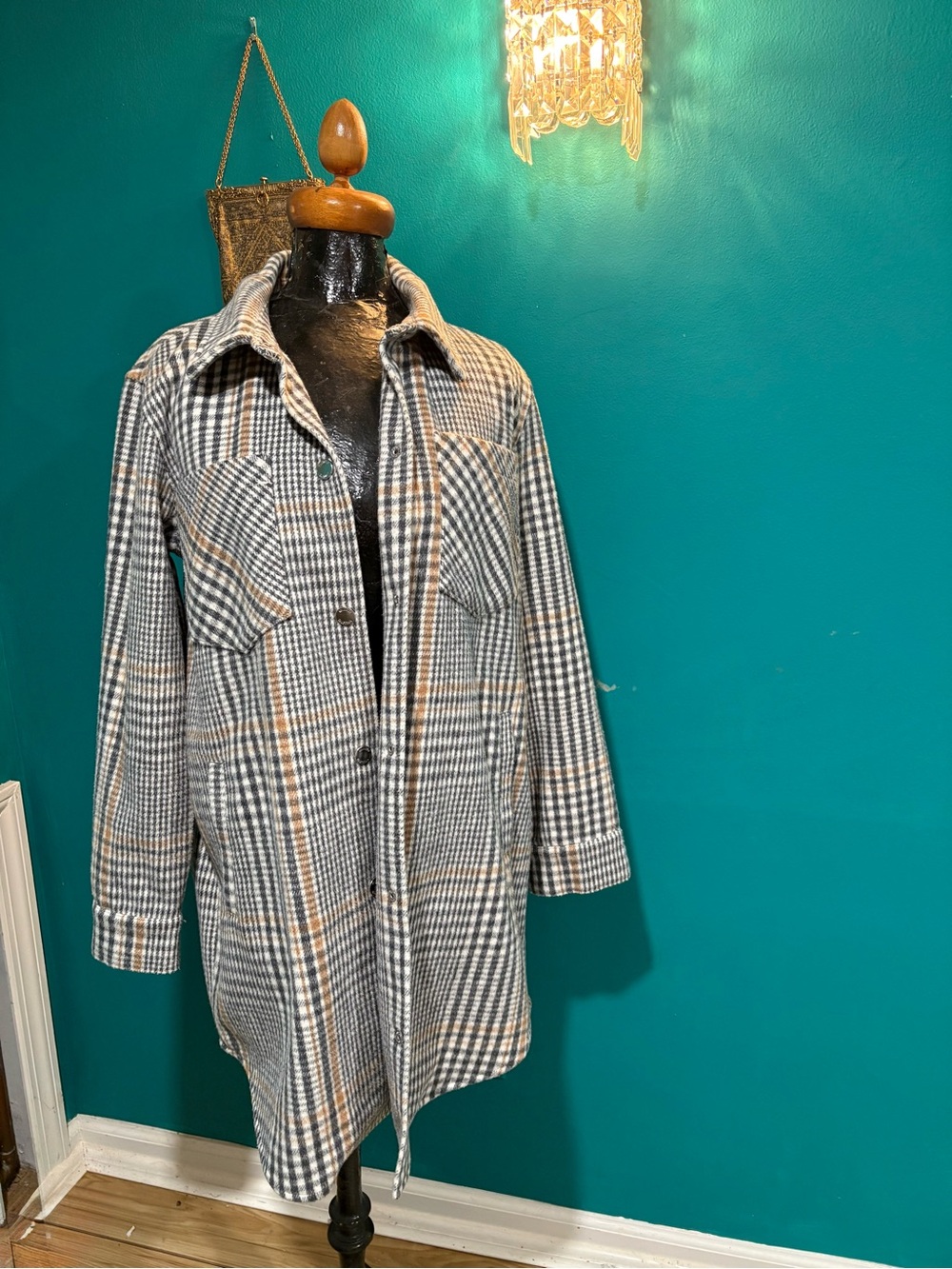 Oversized Flannel Shirt Jacket